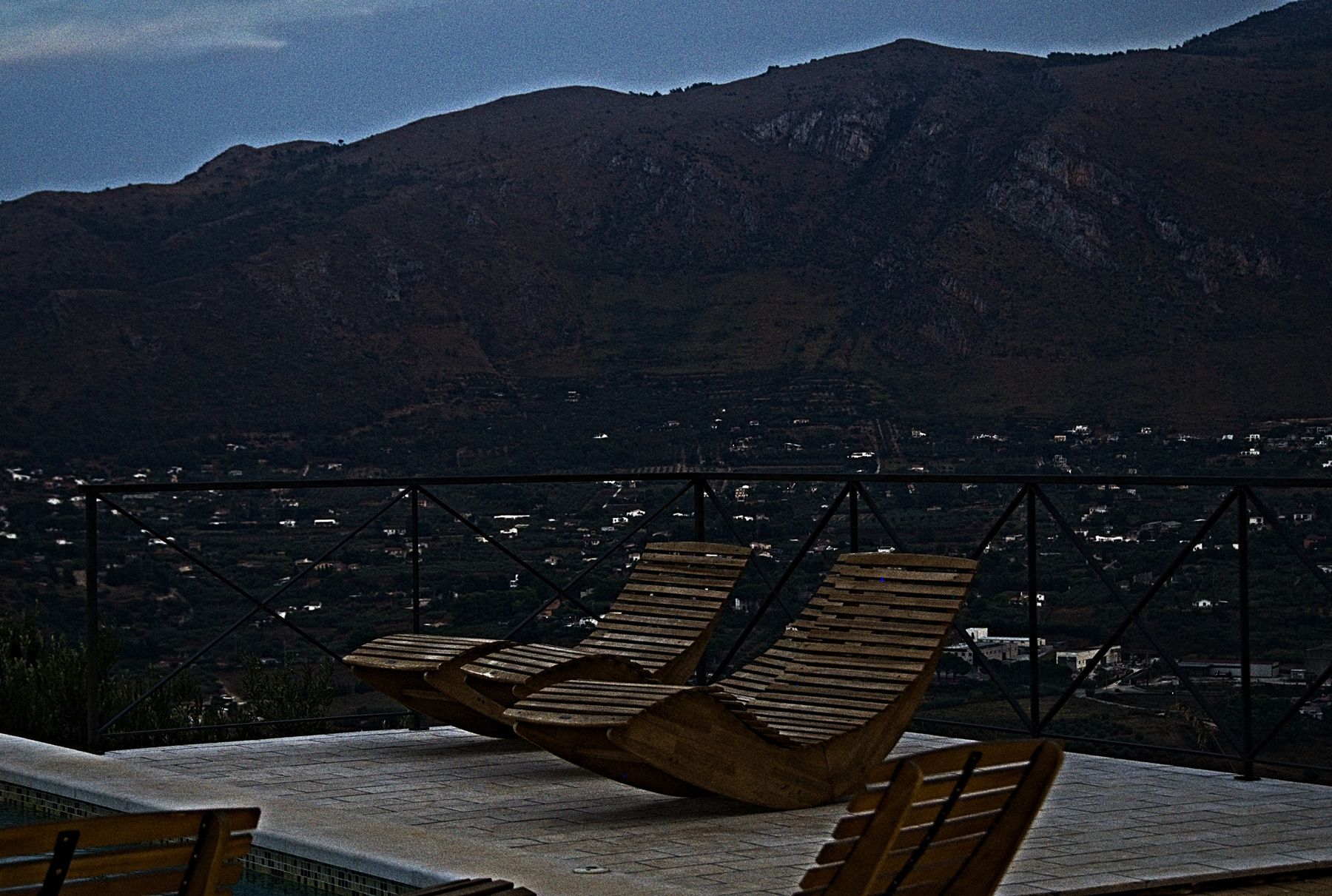 Blue hour terrace, edited in imagic