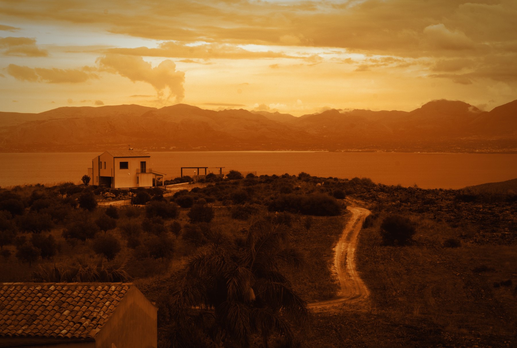 Saltpan sunset, edited in imagic