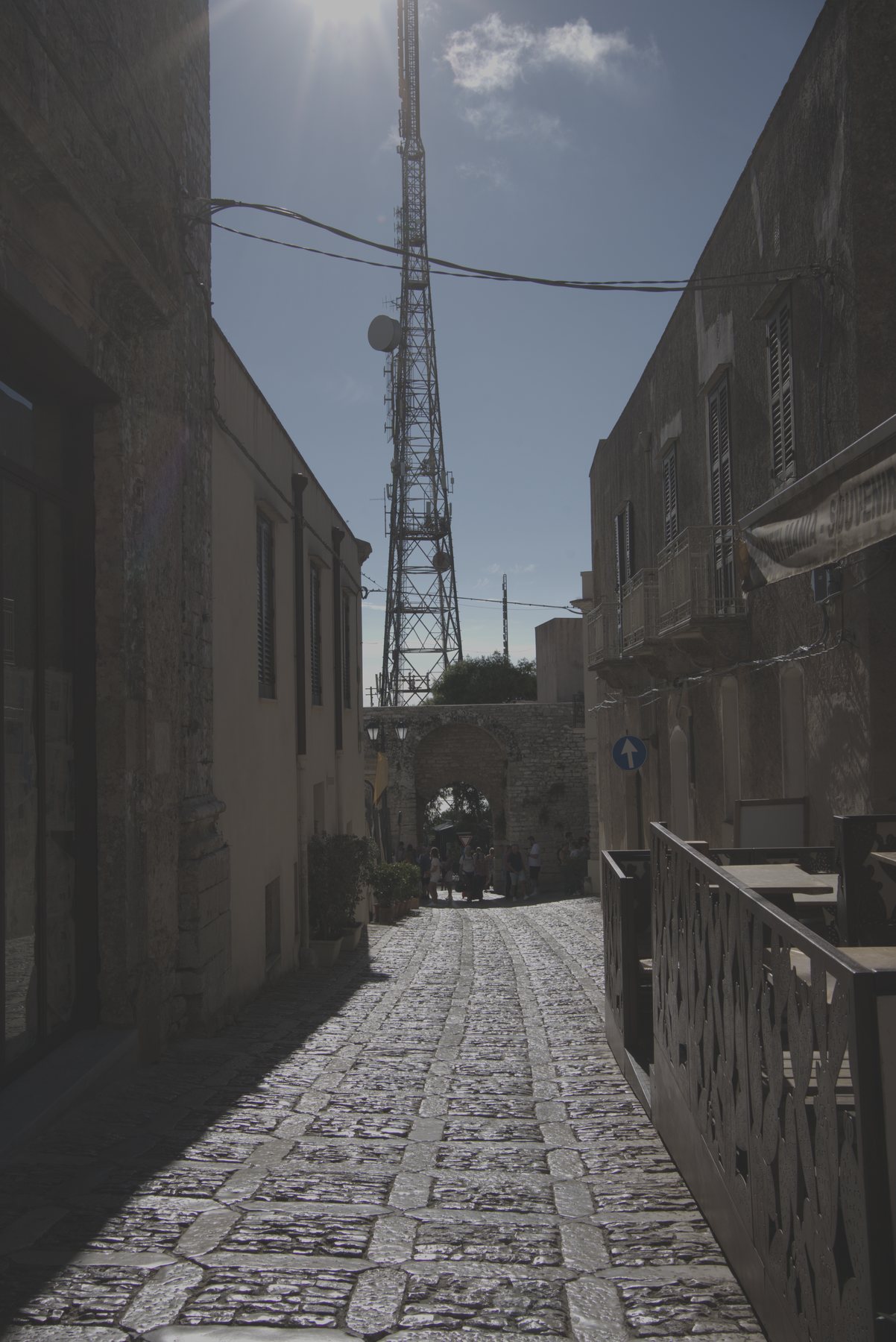 Inverted lane, Erice, RAW render before editing in imagic