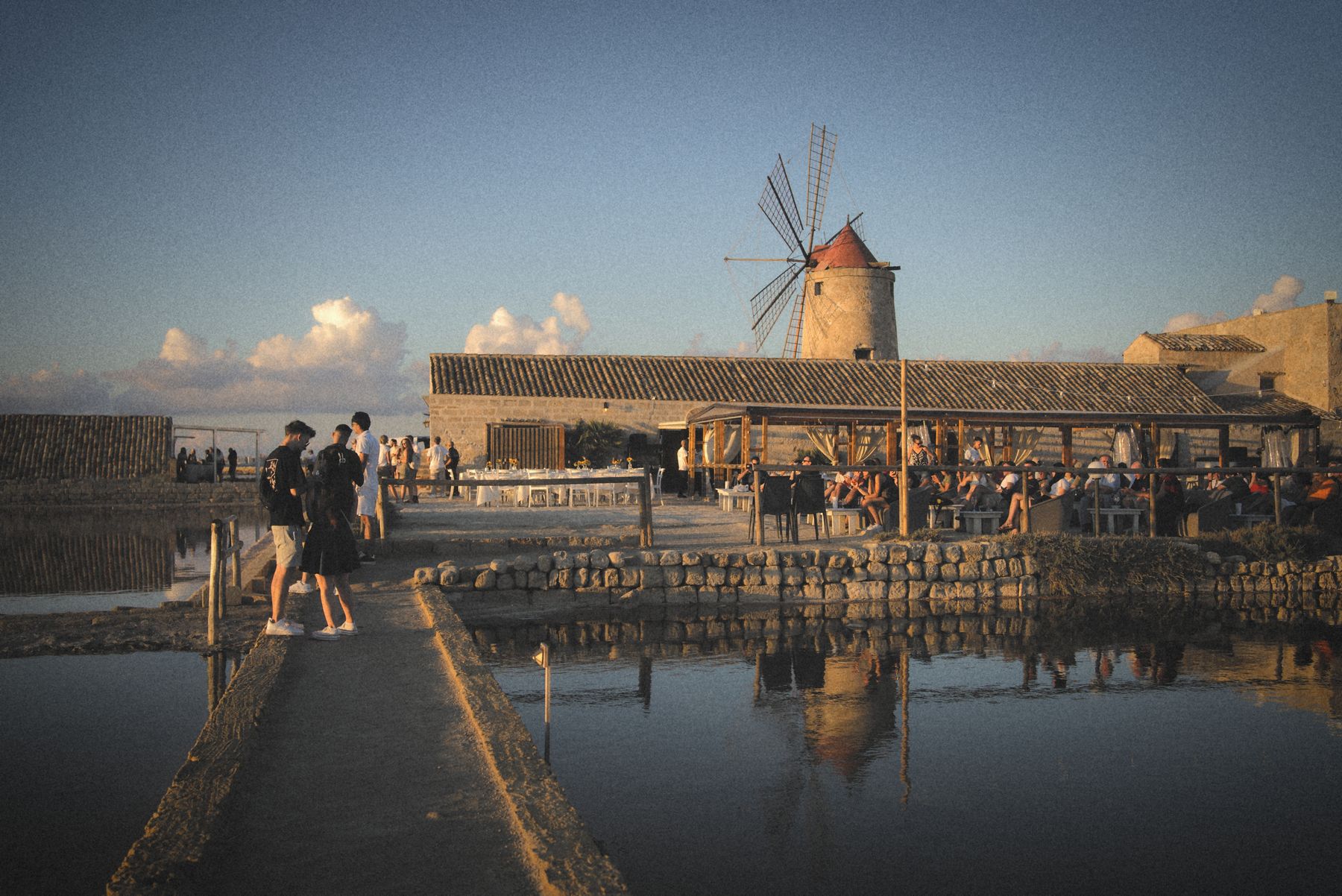 Windmill saltpans, golden hour, edited in imagic