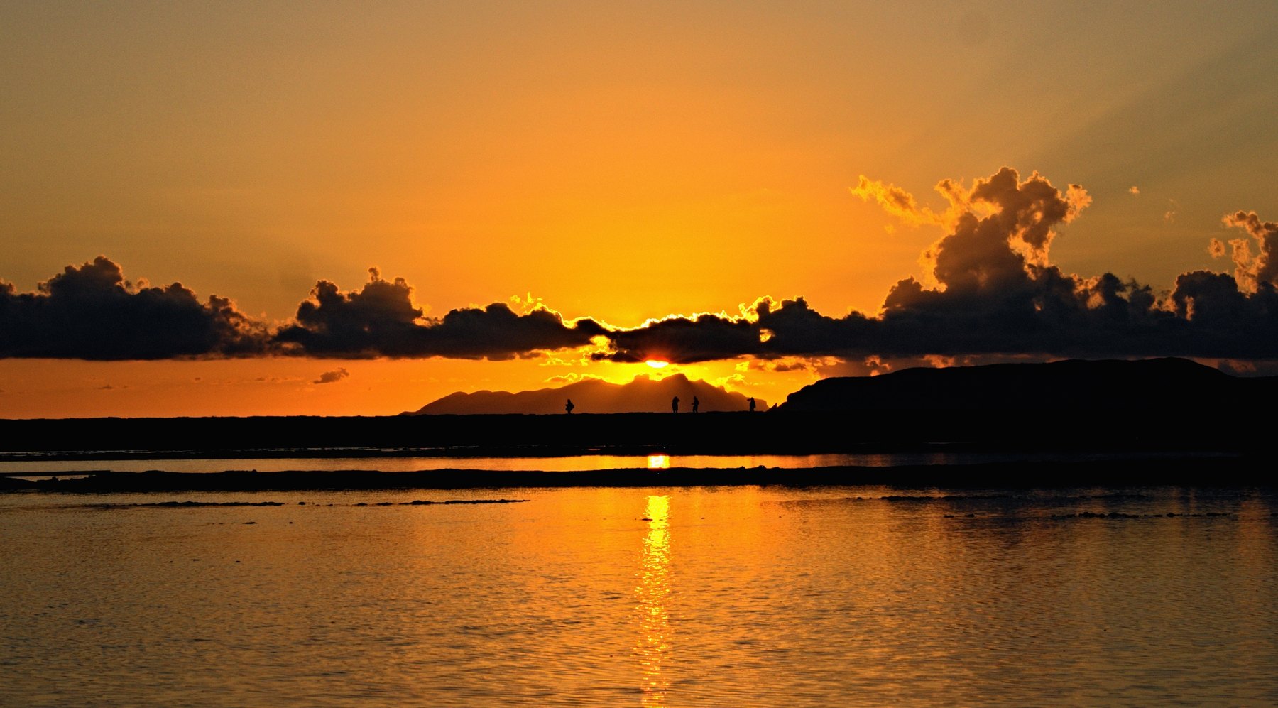 Sunset silhouette, edited in imagic