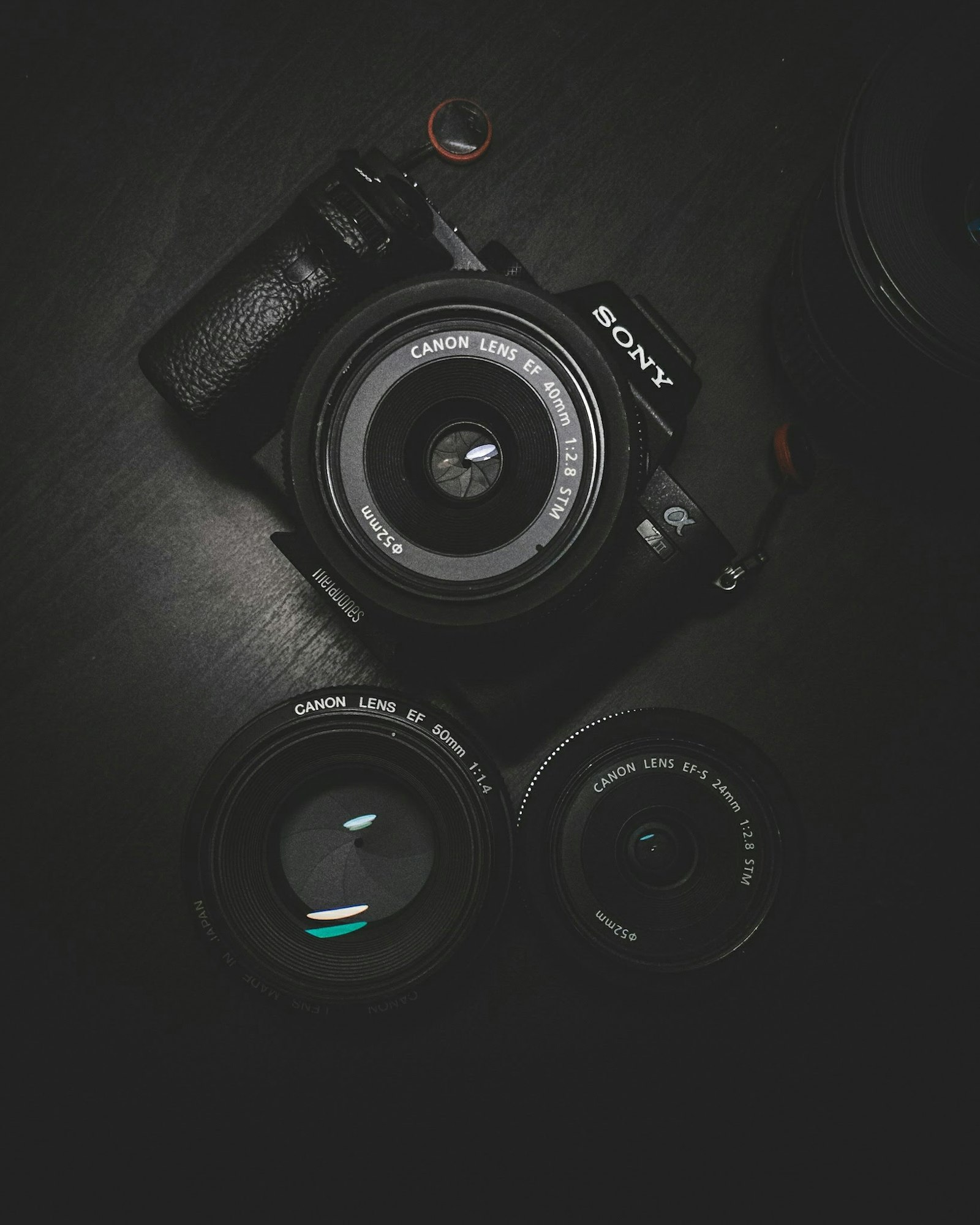 Wedding photographer lenses: prime and zoom options side by side