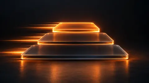 Abstract illustration of a three-layer stack representing an editing speed system