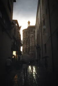 La ruelle pluvieuse de Monreale, version bleach bypass